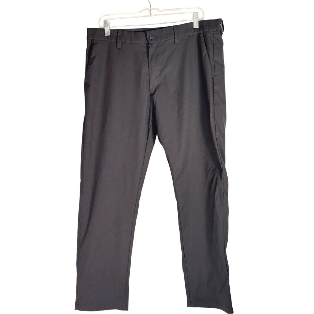 English Laundry 34 x 29 Men's Black Dress Pants - Classic Slim Fit flat front